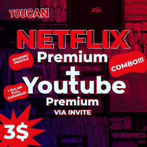 Gambar Jual HOT PROMO Netflix Premium dan Youtube Premium + Youtube Music Premium 1 Bulan Untuk $3