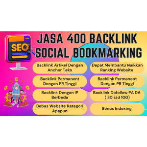 Gambar JASA 400 Backlink Social Bookmarking - Bebas Website Kategori Apapun