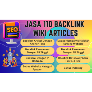 Gambar JASA 110 Backlink Wiki Articles - Bebas Website Kategori Apapun